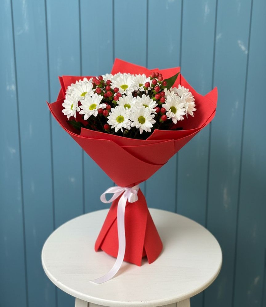 Букет цветов из: Хризантемы в Соболево