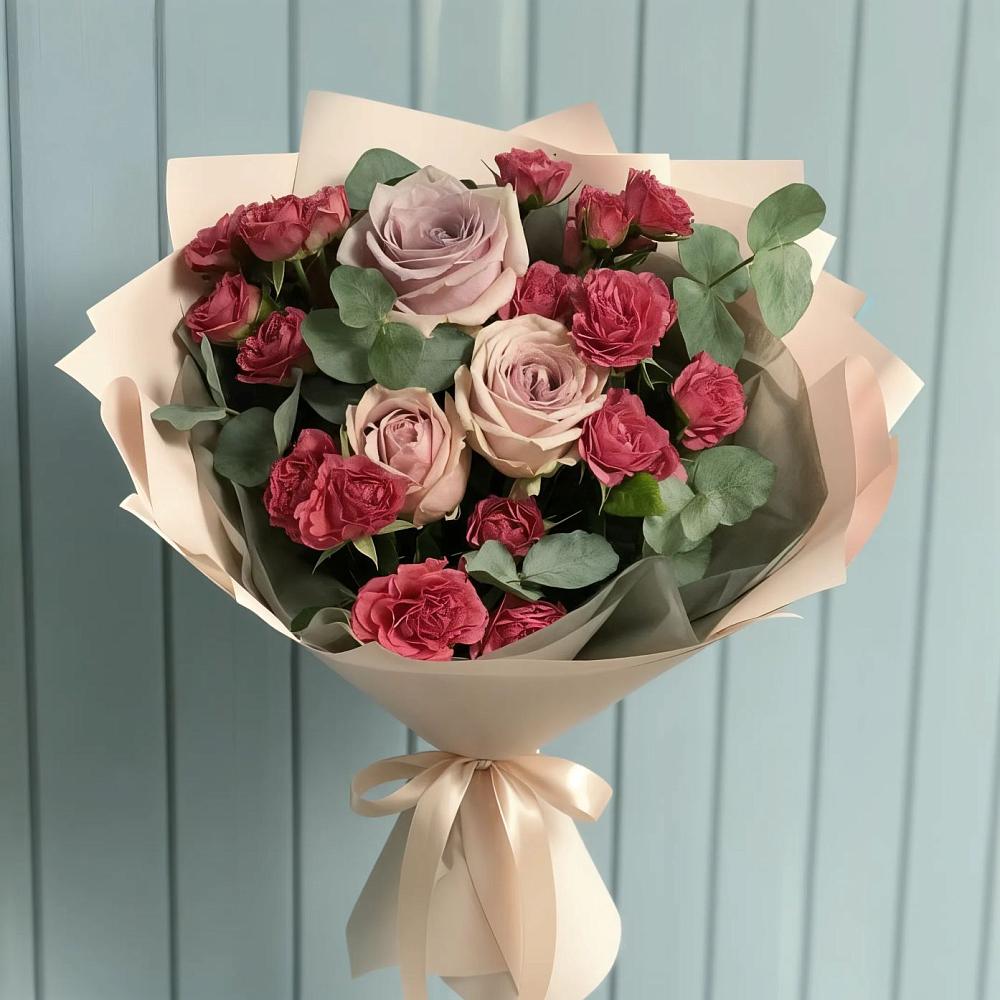 Букет цветов из: Гвоздики и Розы в Соболево