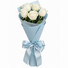 Букет 5 Белых роз Проуд #REPLACE_PRED# Соболево