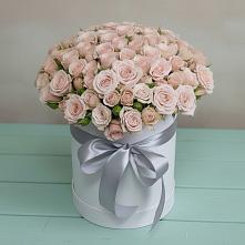 Цветочная композиция из Розы в шляпной коробке #REPLACE_PRED# Соболево