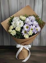 Букет цветов из:  Хризантемы и Розы в Соболево