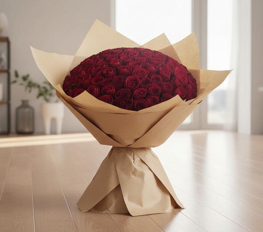 Букет 101 Красная роза в Соболево