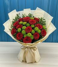 Букет цветов из:  Розы и Хризантемы #REPLACE_PRED# Соболево