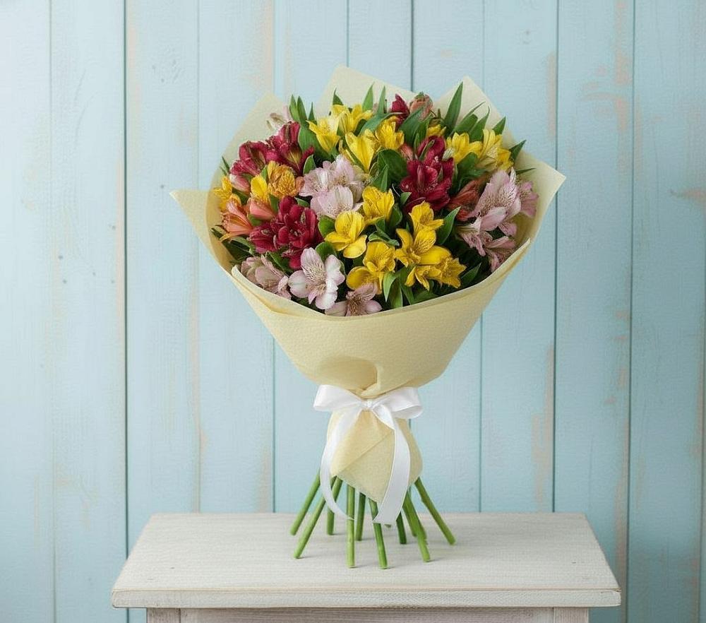 Букет цветов из: Альстромерии в Соболево