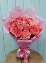 Букет 15 Розовых роз Равель в Соболево