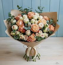 Букет цветов из:  Альстромерии и Розы #REPLACE_PRED# Соболево